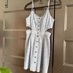 Madewell Chambray Cutout Cami Mini Dress